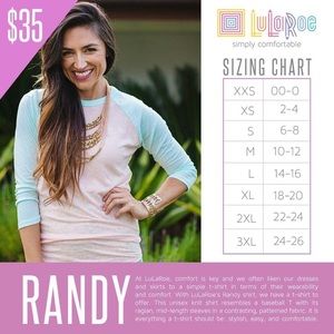 LuLaRoe Tops - NWT XXL baseball tee - LuLaRoe Randy Tee LuLaRoe Tops - NWT XXL baseball tee - LuLaRoe Randy Tee